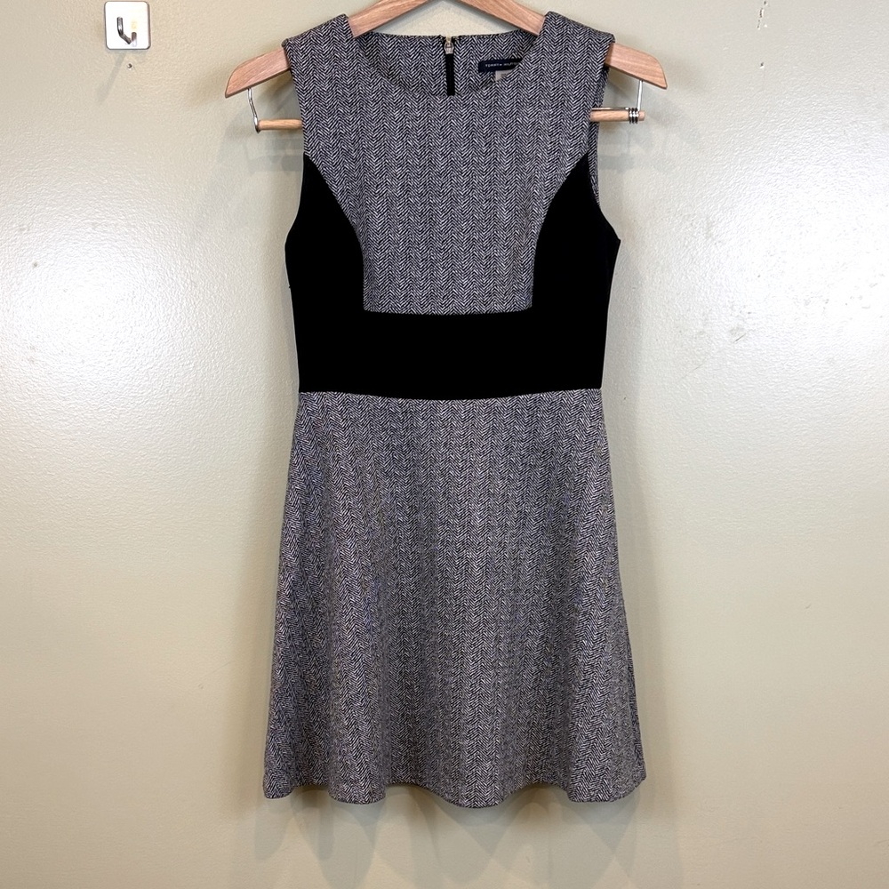 Tommy Hilfiger Black and Gray Mini Dress